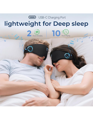 Máscara de Sueño 3D Bluetooth ZHENYEMEI con Auriculares Inalámbricos
