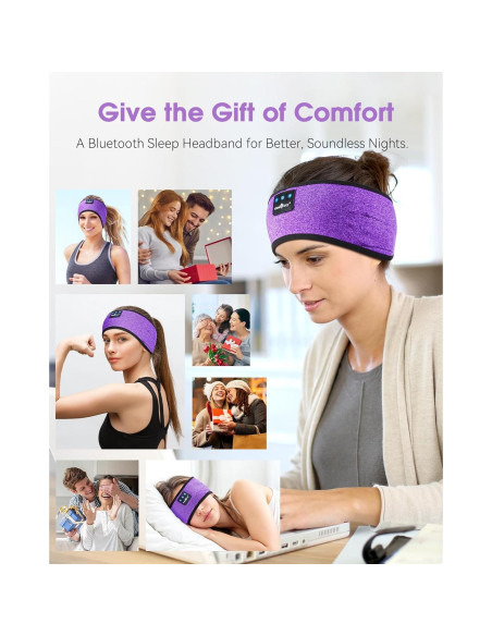 Auriculares Bluetooth MUSICOZY para Dormir con Máscara 3D