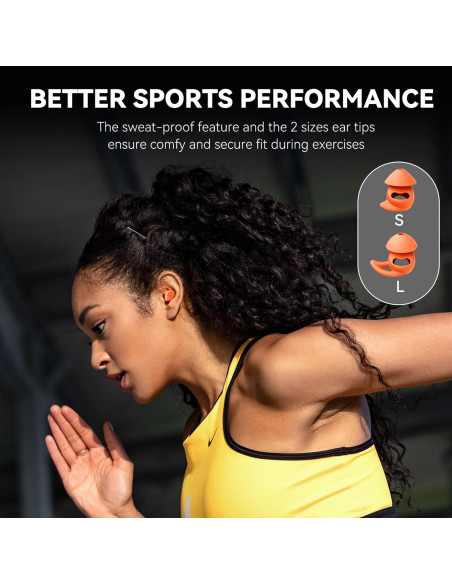 Auriculares para Dormir Sleepals Micro Naranja - Reducción de Ruido