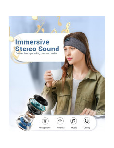 Auriculares Bluetooth para Dormir Perytong - Banda Ajustable con Micrófono 2