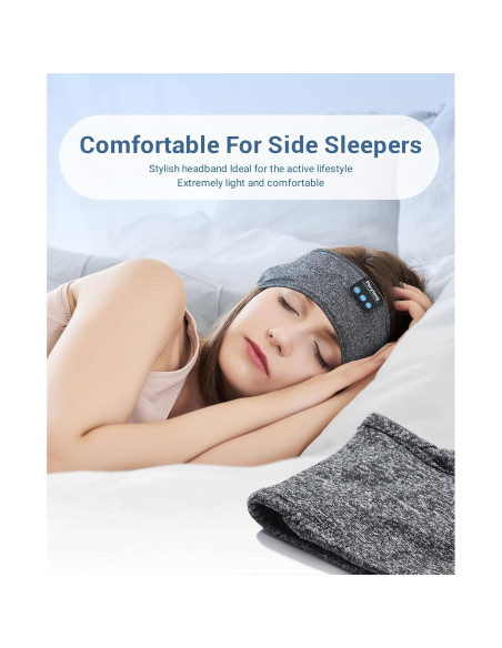 Auriculares Bluetooth para Dormir Perytong - Banda Ajustable con Micrófono Auriculares Bluetooth para Dormir Perytong - Banda Ajustable con Micrófono