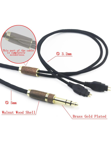 Cable de Audio NewFantasia 2.1m para Sennheiser HD650 HD600