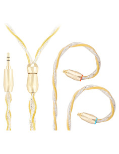 Cable Estéreo SYRNARN SN125K 3.5mm MMCX Cobre Plata Alta Calidad