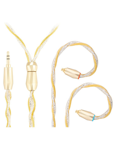 Cable Estéreo SYRNARN SN125K 3.5mm MMCX Cobre Plata Alta Calidad