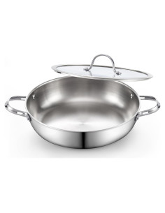 Wok de Acero Inoxidable Cooks Standard 30.48 cm con Tapa