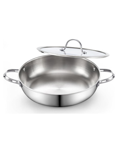Wok de Acero Inoxidable Cooks Standard 30.48 cm con Tapa