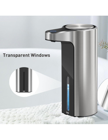 Dispensador de Jabón Espumoso Automático EKO Acero Inoxidable 266 ml