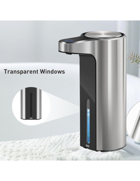 Dispensador de Jabón Espumoso Automático EKO Acero Inoxidable 266 ml