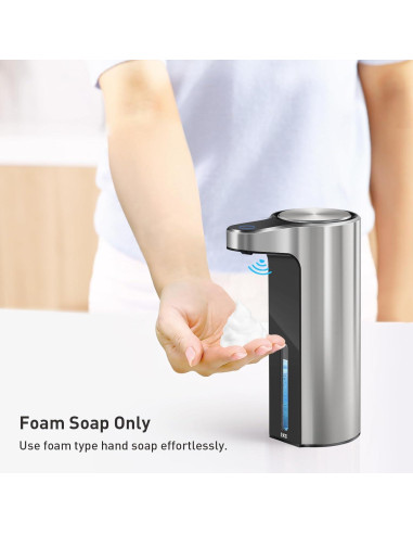 Dispensador de Jabón Espumoso Automático EKO Acero Inoxidable 266 ml