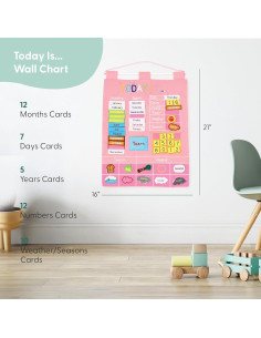 Gráfico de Pared Interactivo The Peanutshell Rosa 38x28 cm 2