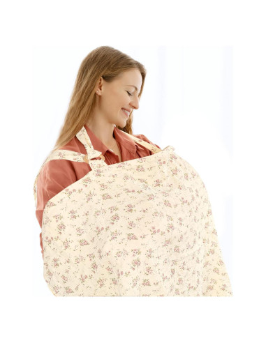 Cubierta de Lactancia Muslin ManFaiSky Floral - Ligera y Ajustable
