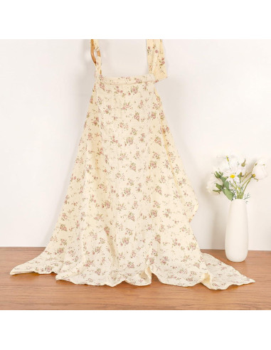 Cubierta de Lactancia Muslin ManFaiSky Floral - Ligera y Ajustable