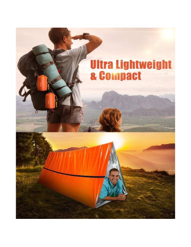 Carpa de Supervivencia ISOP para 2 Personas - Impermeable y Ultraligera