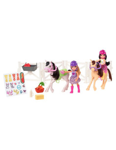 Muñeca Barbie Club Chelsea con 2 Ponis y Accesorios