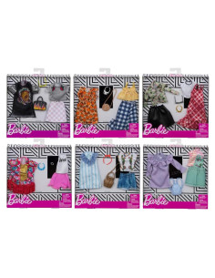 Conjuntos de Moda Barbie 6 Piezas - Mattel FKT27