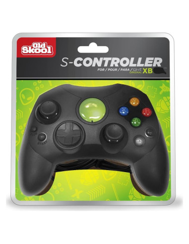 Controlador Old Skool S-Type con cable para Xbox Original - Negro