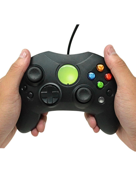 Controlador Old Skool S-Type con cable para Xbox Original - Negro