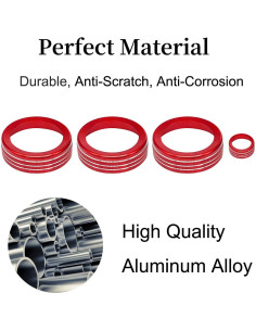 Cubierta de Perilla de Interruptor de Aire Acondicionado BORUIEN para Toyota Tacoma 2024 2025 y 4Runner 2025 - 4 Piezas 2