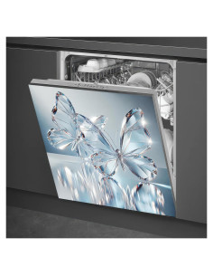 Cubierta Magnética para Lavavajillas BlissYard 58x66 cm Mariposa Azul