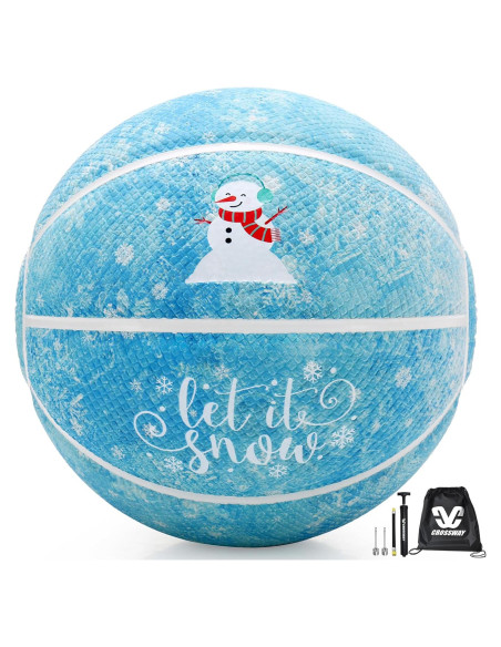 Balón de Baloncesto Holográfico MAIBOLE Tamaño 5 Azul