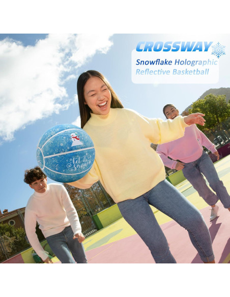 Balón de Baloncesto Holográfico MAIBOLE Tamaño 5 Azul