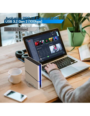 Disco Duro Externo Avolusion PRO-H1 6TB USB 3.2 para PC y Mac
