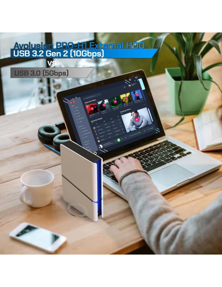 Disco Duro Externo Avolusion PRO-H1 6TB USB 3.2 para PC y Mac
