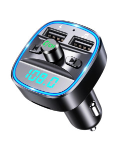 Transmisor FM Bluetooth COMSOON T25 con 2 Puertos USB y Manos Libres