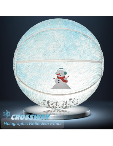 Balón de Baloncesto Holográfico MAIBOLE Tamaño 5 Azul