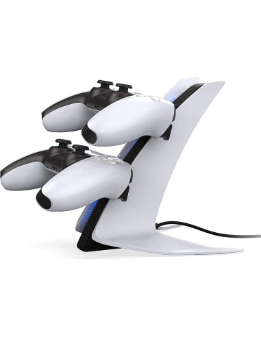 Cargador Doble PS5 OLYGIVE con Luces LED y Carga Rápida