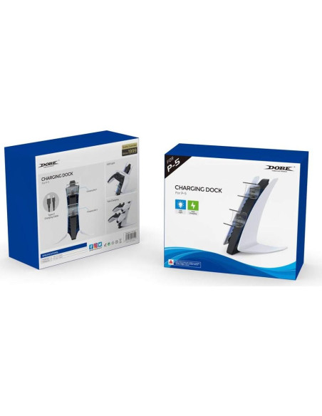 Cargador Doble PS5 OLYGIVE con Luces LED y Carga Rápida