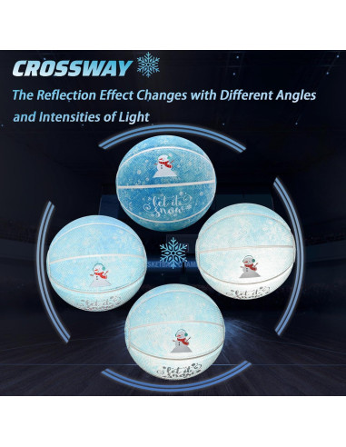 Balón de Baloncesto Holográfico MAIBOLE Tamaño 5 Azul