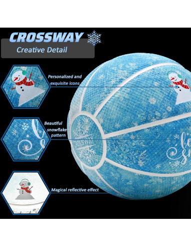 Balón de Baloncesto Holográfico MAIBOLE Tamaño 5 Azul