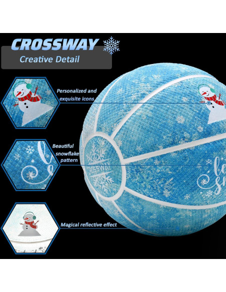 Balón de Baloncesto Holográfico MAIBOLE Tamaño 5 Azul