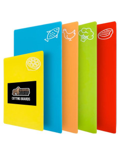 Juego de 5 Tablas de Cortar Flexibles Gorilla Grip Multicolor