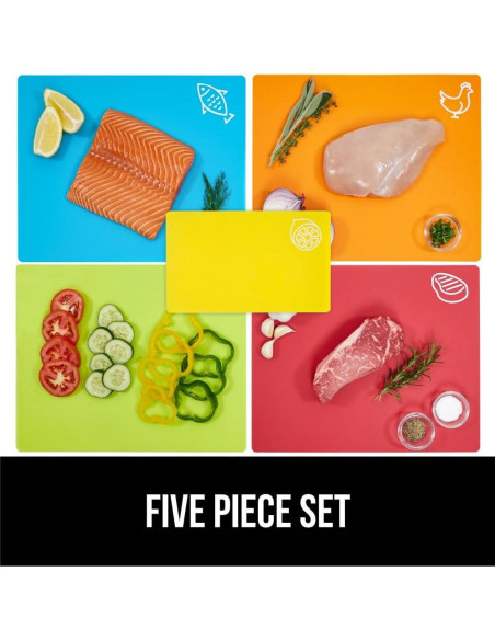 Juego de 5 Tablas de Cortar Flexibles Gorilla Grip Multicolor