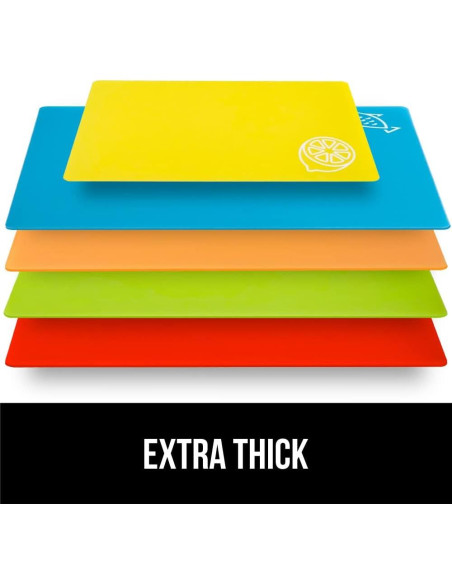 Juego de 5 Tablas de Cortar Flexibles Gorilla Grip Multicolor
