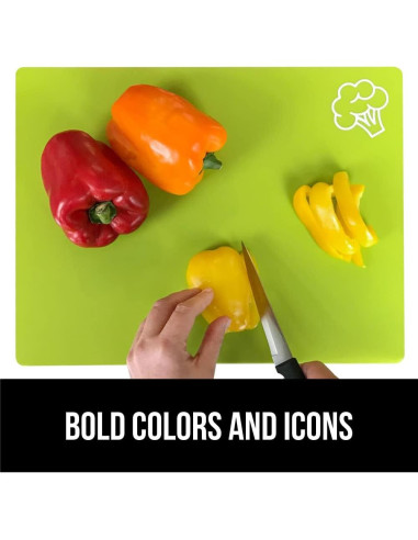 Juego de 5 Tablas de Cortar Flexibles Gorilla Grip Multicolor