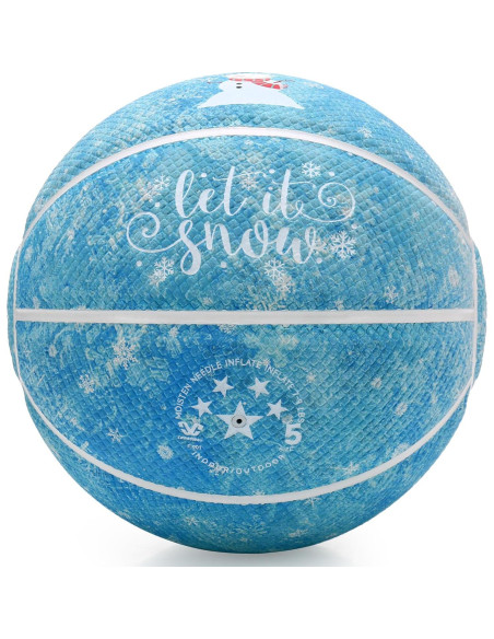 Balón de Baloncesto Holográfico MAIBOLE Tamaño 5 Azul