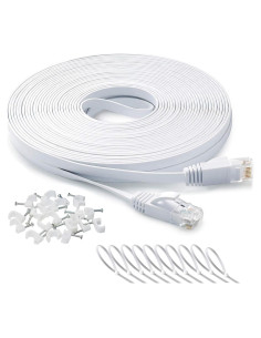 Cable Ethernet Cat 6 30.48 m Blanco UTP Alta Velocidad