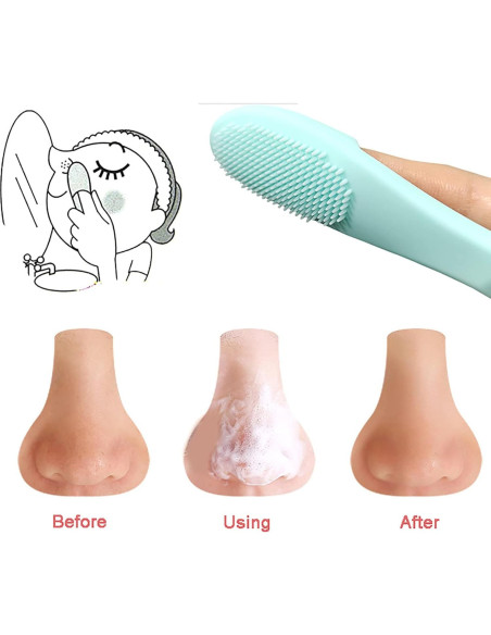 Juego de 5 cepillos de limpieza facial KATPOSIN de silicona