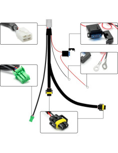 Kit de Conector de Cableado de Faro Antiniebla Toyota H11 H8 2