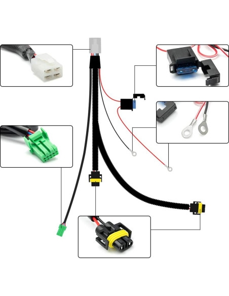 Kit de Conector de Cableado de Faro Antiniebla Toyota H11 H8