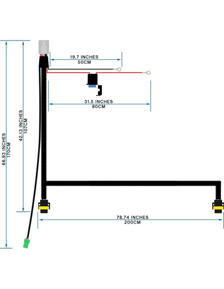 Kit de Conector de Cableado de Faro Antiniebla Toyota H11 H8