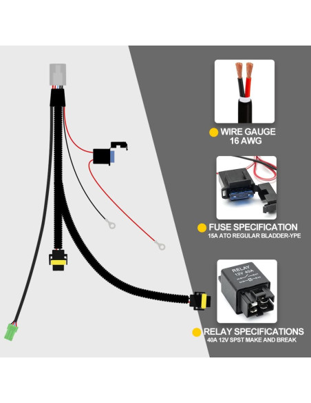 Kit de Conector de Cableado de Faro Antiniebla Toyota H11 H8