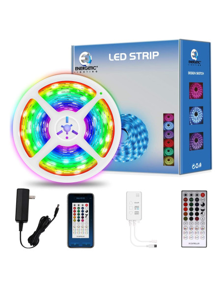 Tira LED RGBIC Dimmable 5M Yankon, impermeable y control remoto