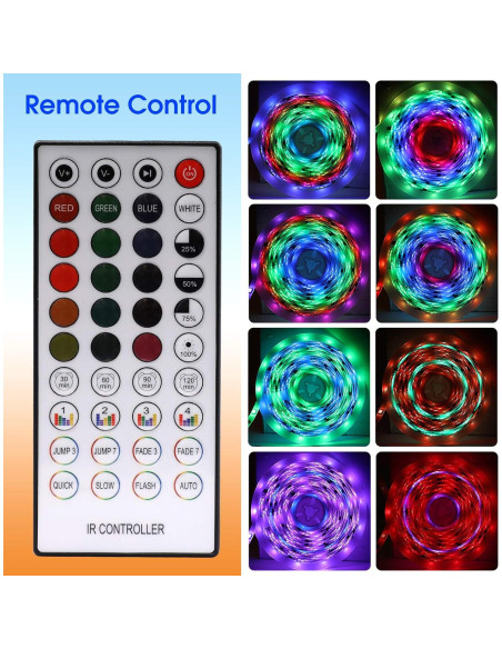 Tira LED RGBIC Dimmable 5M Yankon, impermeable y control remoto