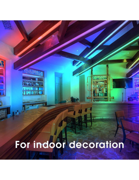 Tira LED RGBIC Dimmable 5M Yankon, impermeable y control remoto