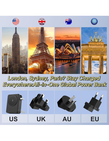 Cargador Portátil Magnético 10000mAh QD KD01 para iPhone y Samsung