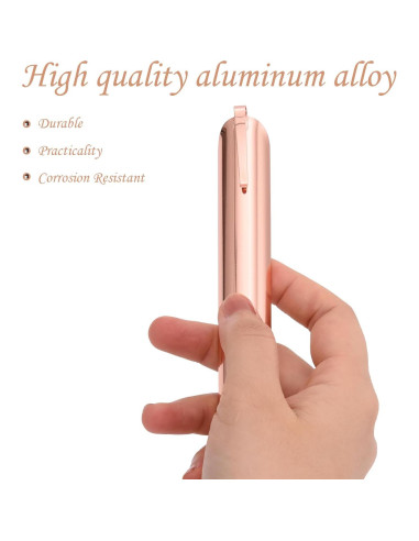 Limpiador de migas de acero inoxidable Xyseamf Oro Rosa